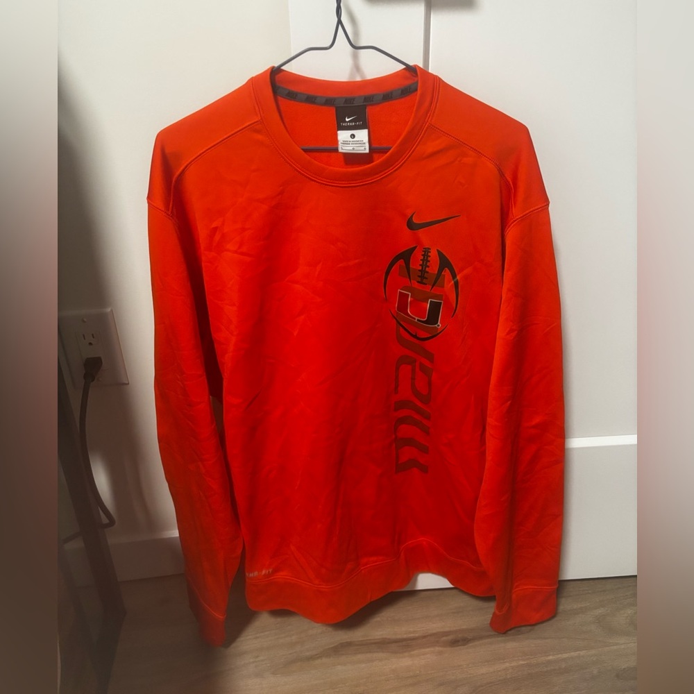 Large Nike Therma-Fit Miami Hurricanes Sweatshirt